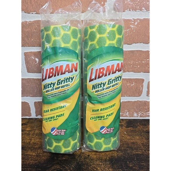 Libman Nitty Gritty Roller Mop Refill Tear Resistant - New Lot Of 2 - Picture 1 of 7